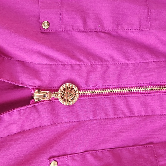 Vintage Anne Klein Fushia Ladies Shirt Sz Medium Preowned - Picture 3 of 4